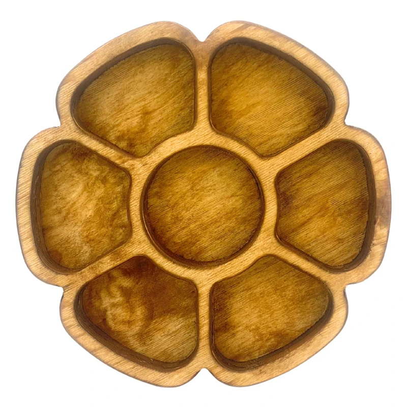 سینوا sinoova اردوخوری چوبی گرد 7 خانه SP02-3