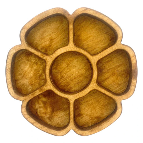 سینوا sinoova اردوخوری چوبی گرد 7 خانه SP02-3