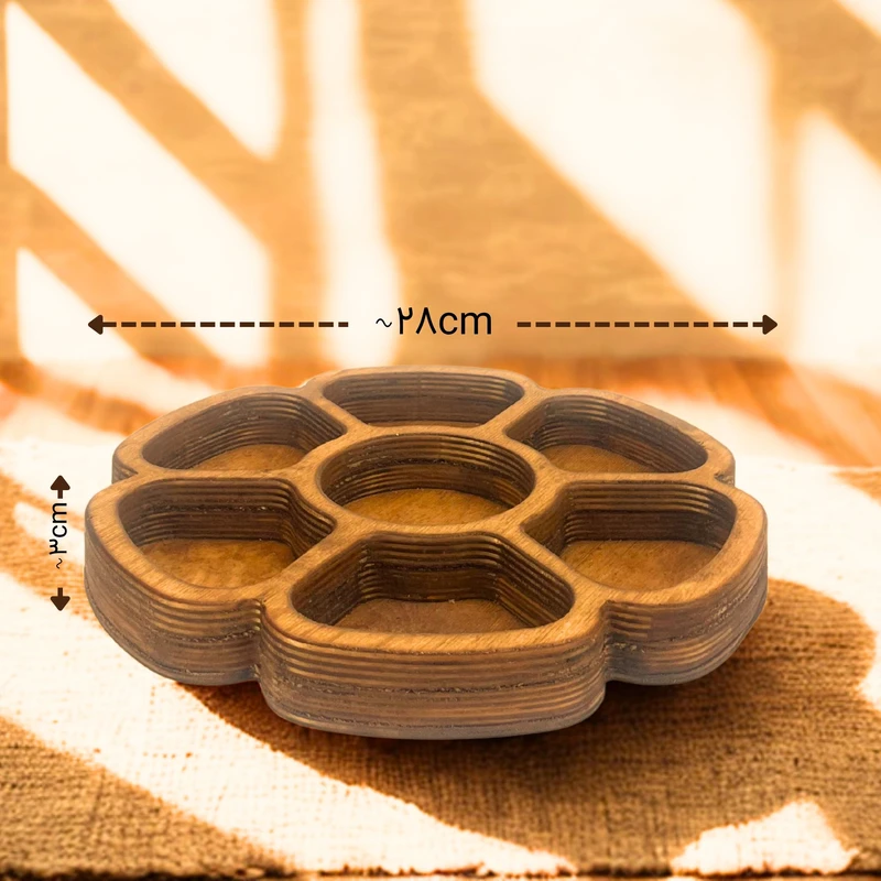 سینوا sinoova اردوخوری چوبی گرد 7 خانه SP02-3