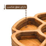 سینوا sinoova اردوخوری چوبی گرد 7 خانه SP02-3