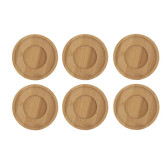 نعلبکی بامبو مدل P83 مجموعه شش عددی با طراحی طبیعی