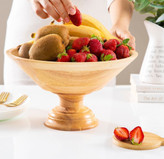 استند میوه گرد چوبی F01 مناسب پذیرایی و دکور میز