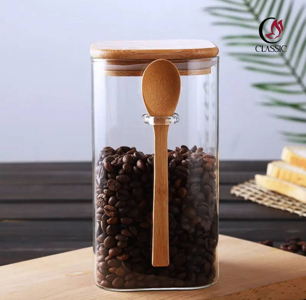 سینوا-بانکه شیشه و چوب برای ذخیره مواد غذایی کد K51