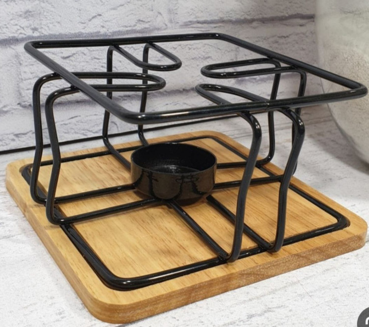 وارمر چوب و فلز مشکی سینوا برای قوری دمنوش – کد F24