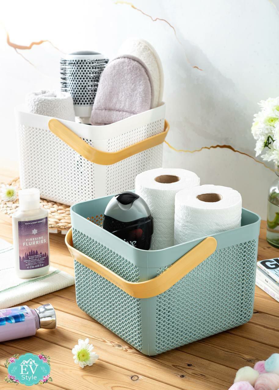 سینوا-سبد نگهدارنده رنگی با طراحی مربع و دسته کد B77