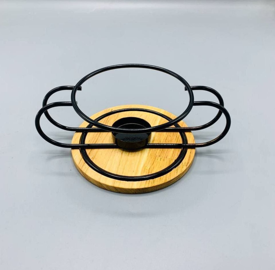 وارمر چوب و فلز مشکی سینوا گرد برای قوری دمنوش – کد F20