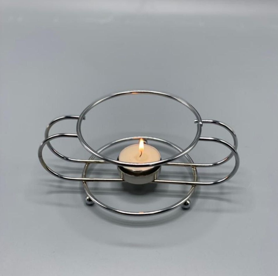 وارمر مینیمال با جای قوری فلزی نقره‌ای سینوا گرد – کد F18